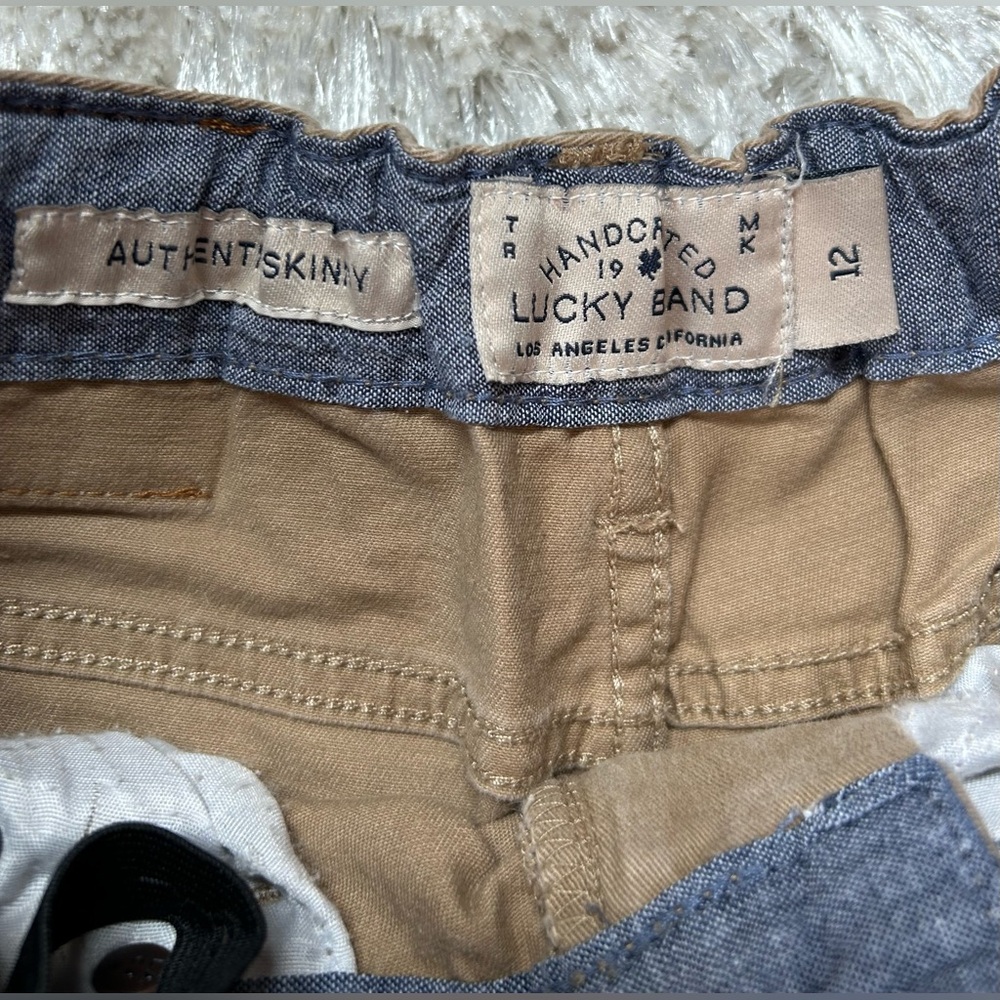 Kids size 12 Lucky Brand Super soft material khakis.  Excellent condition. - Picture 5 of 8